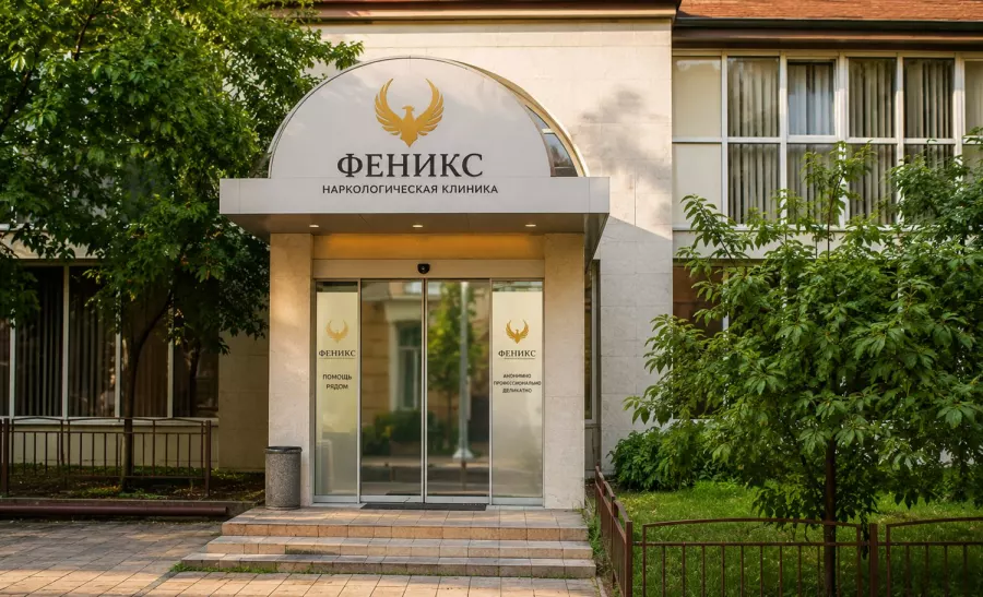 Вход в наркологическую клинику «Феникс» в Люберцах